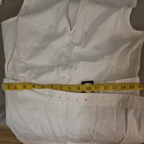 Banana Republic Factory White Linen Midi Sheath Dress - Picture 6 of 6